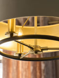 Hudson 3 light chandelier with black and brass accents (British brand)