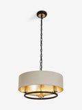 Hudson 3 light chandelier with black and brass accents (British brand)