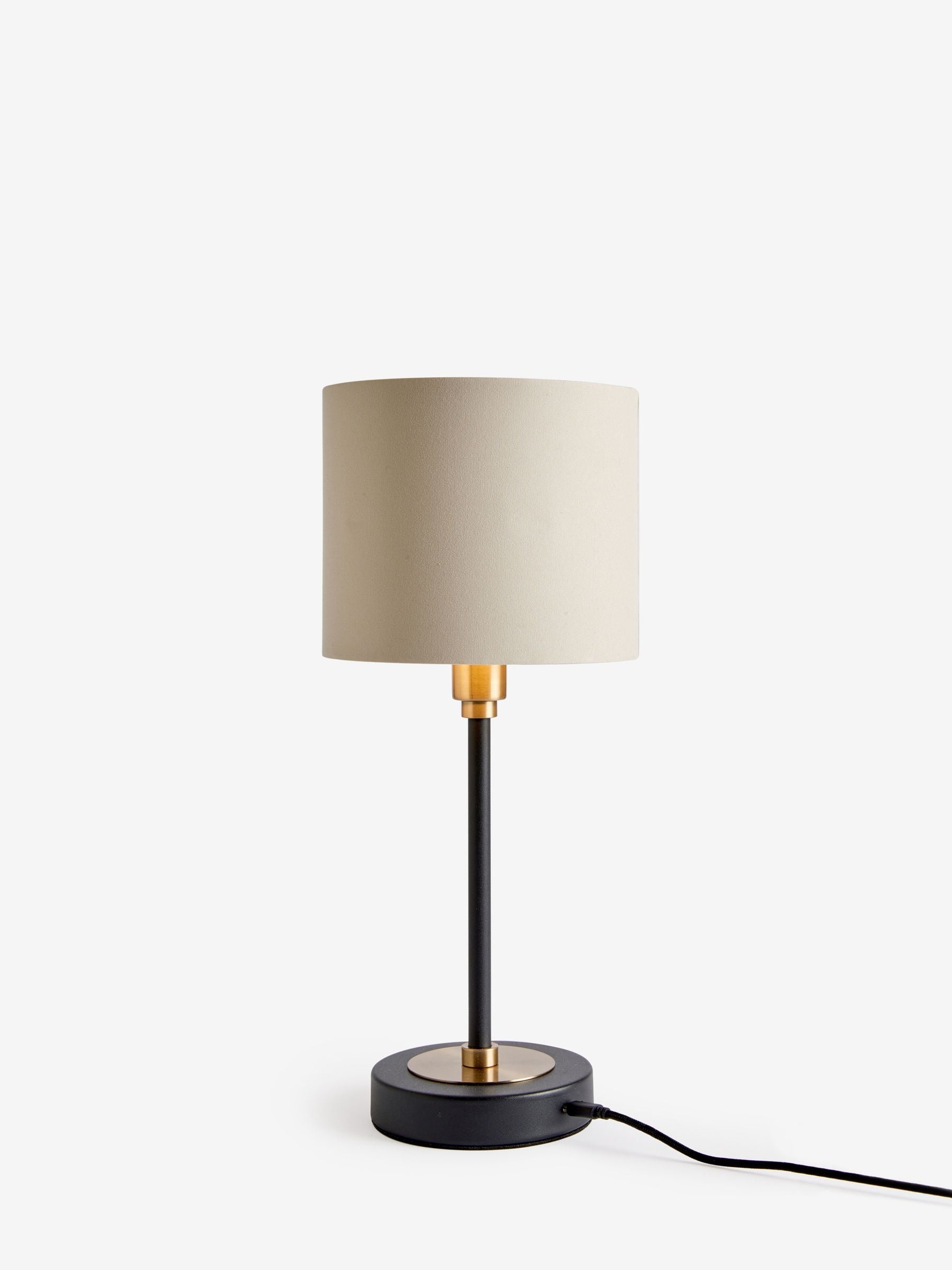 Hudson black rechargeable table lamp 40cm - British product