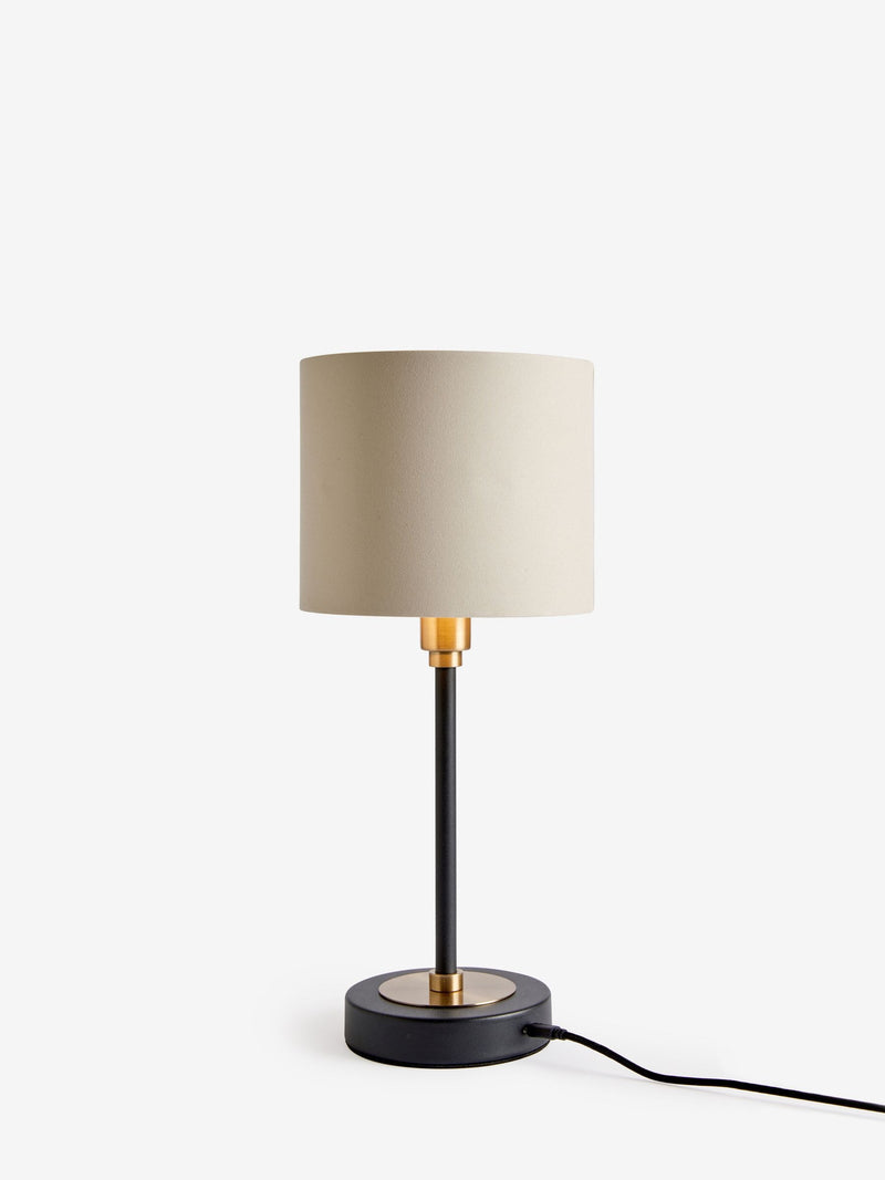 Hudson black rechargeable table lamp 40cm - British product