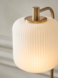 Brass Ryker touch table lamp opal glass 37cm (British brand)