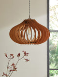 Anders dark twist ceiling light shade wood (British brand)