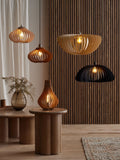 Anders dark twist ceiling light shade wood (British brand)