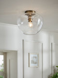 Brass Chester 3 Light Flush Fitting Ceiling Light