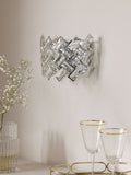 Chrome Wentworth wall light with glass crystals, UK version