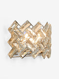 Chrome Wentworth wall light with glass crystals, UK version