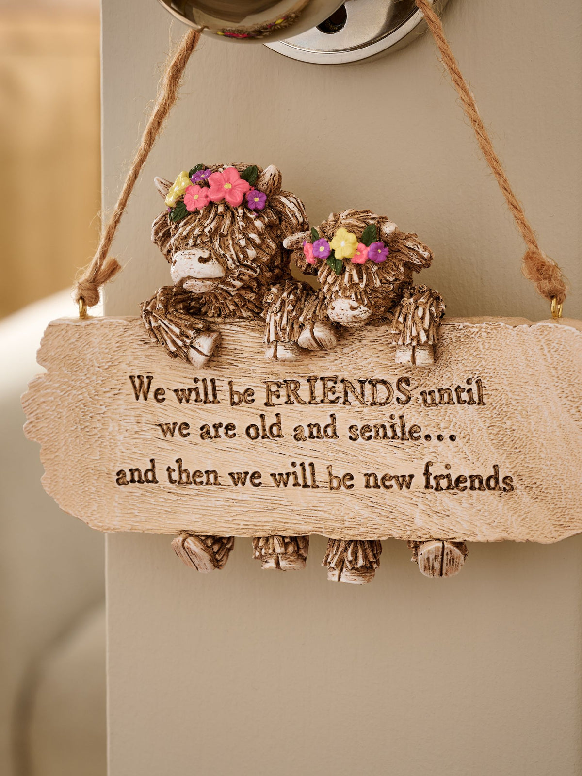 Neutral Hamish Highland Cow Hanging Decoration