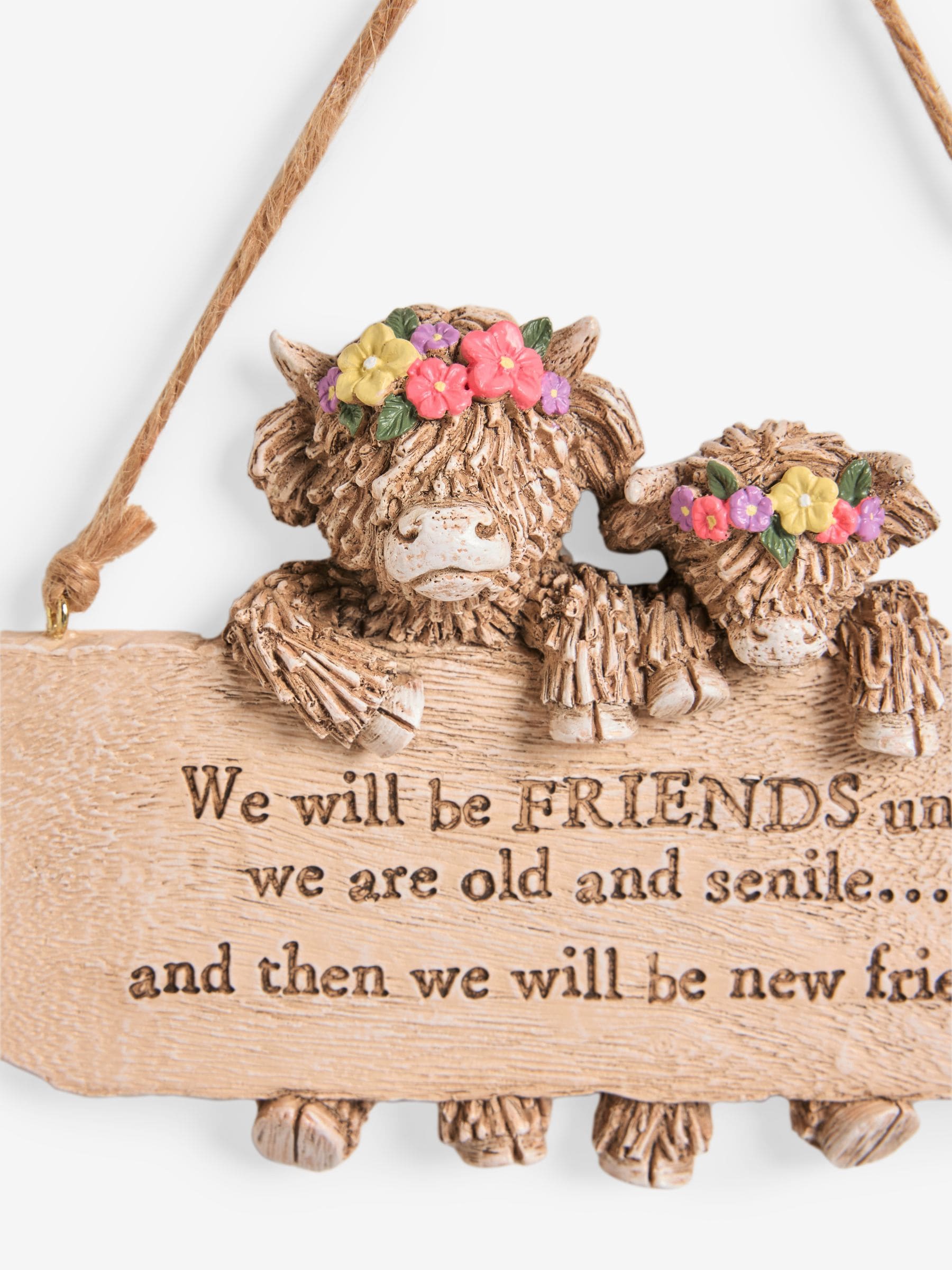Neutral Hamish Highland Cow Hanging Decoration