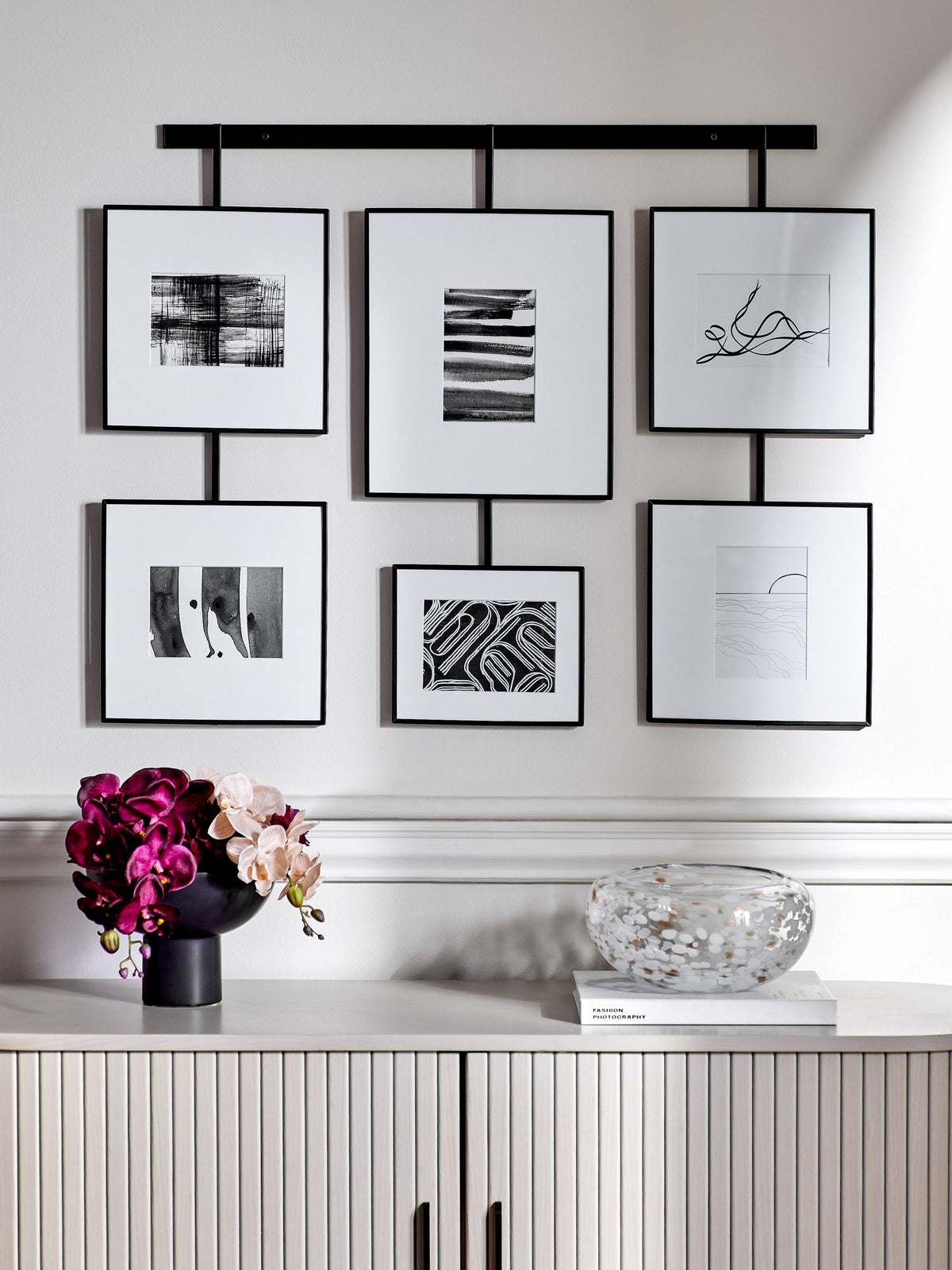 Black gallery wall collage 6 frame set 7x5 inch, imported from the UK