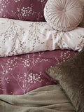 Laura Ashley reversible sateen duvet cover set in Purple Plum Pussy Willow, UK version