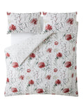Laura Ashley Pallington Bloom duvet cover set in Red Ruby cotton sateen, UK version