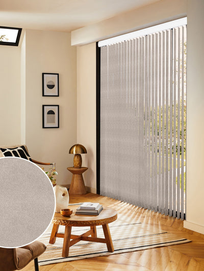 Next Natural Vog Made to Measure Grey Vertical Blinds- Buy online at McGrocer