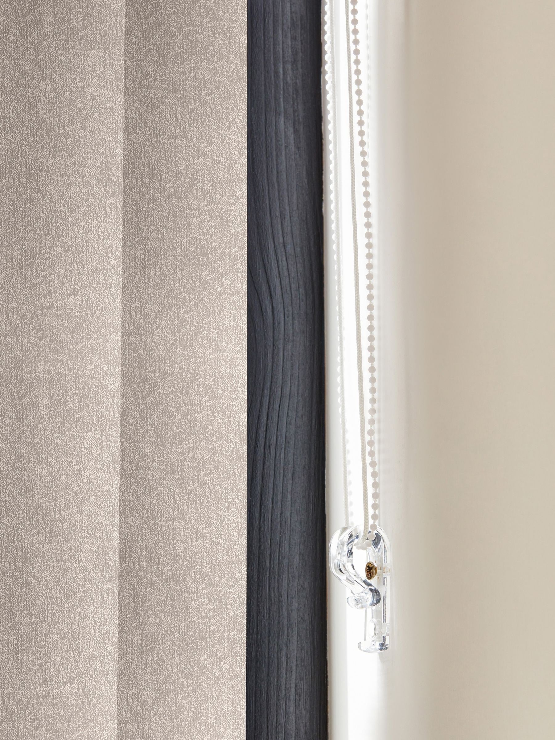 Natural Vog grey vertical blinds - British product