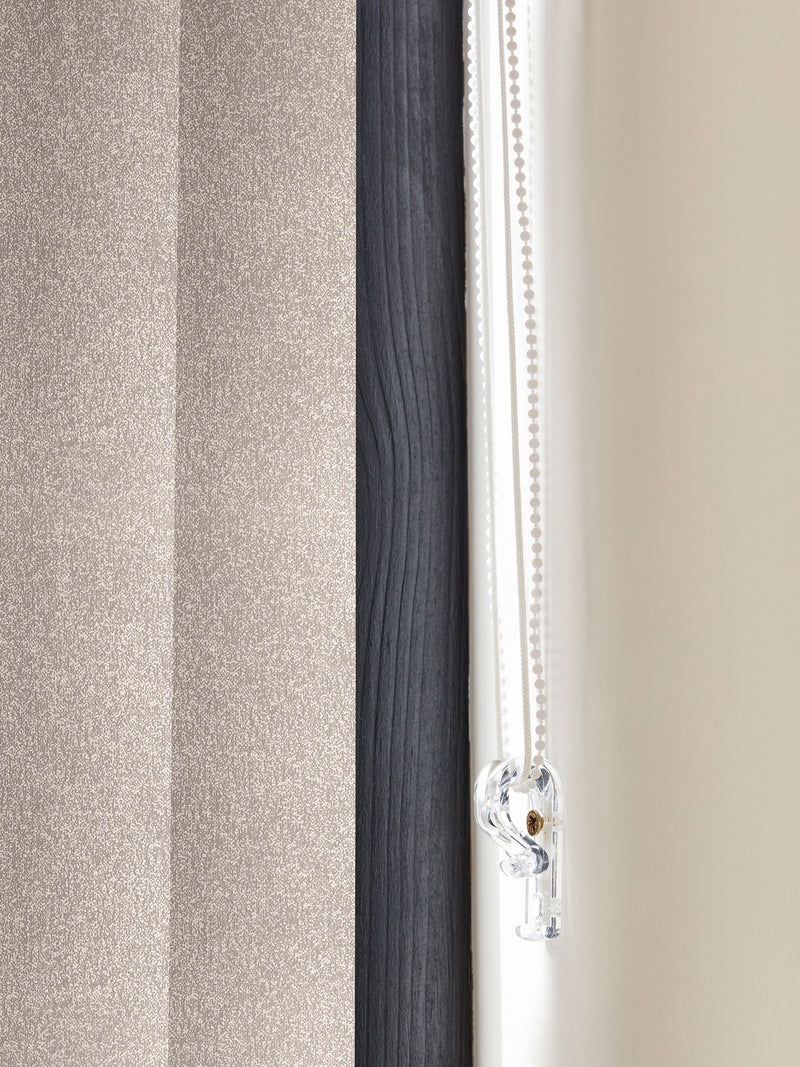 Natural Vog grey vertical blinds - British product