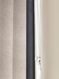 Natural Vog grey vertical blinds - British product