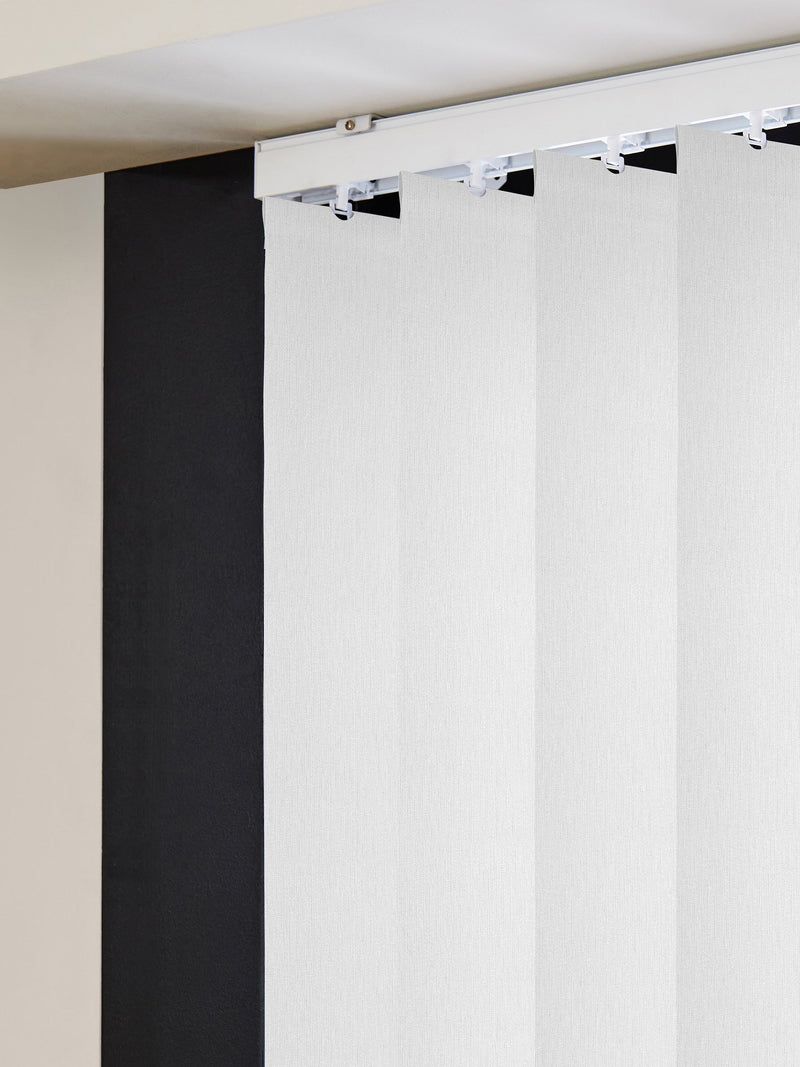 Sether white blackout vertical blinds made to measure, UK version