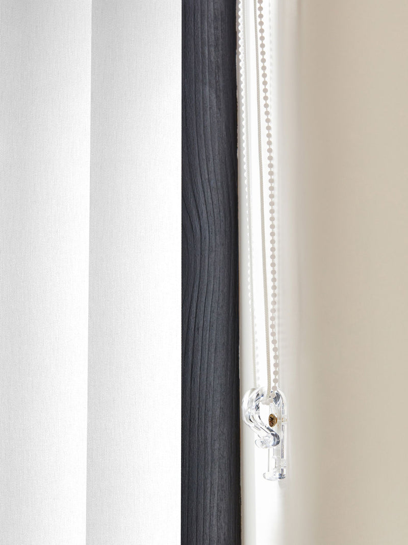 Sether white blackout vertical blinds made to measure, UK version