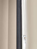 Natural Ram blackout vertical blind made to measure, UK version