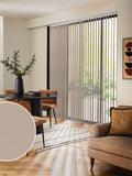Natural Ram blackout vertical blind made to measure, UK version