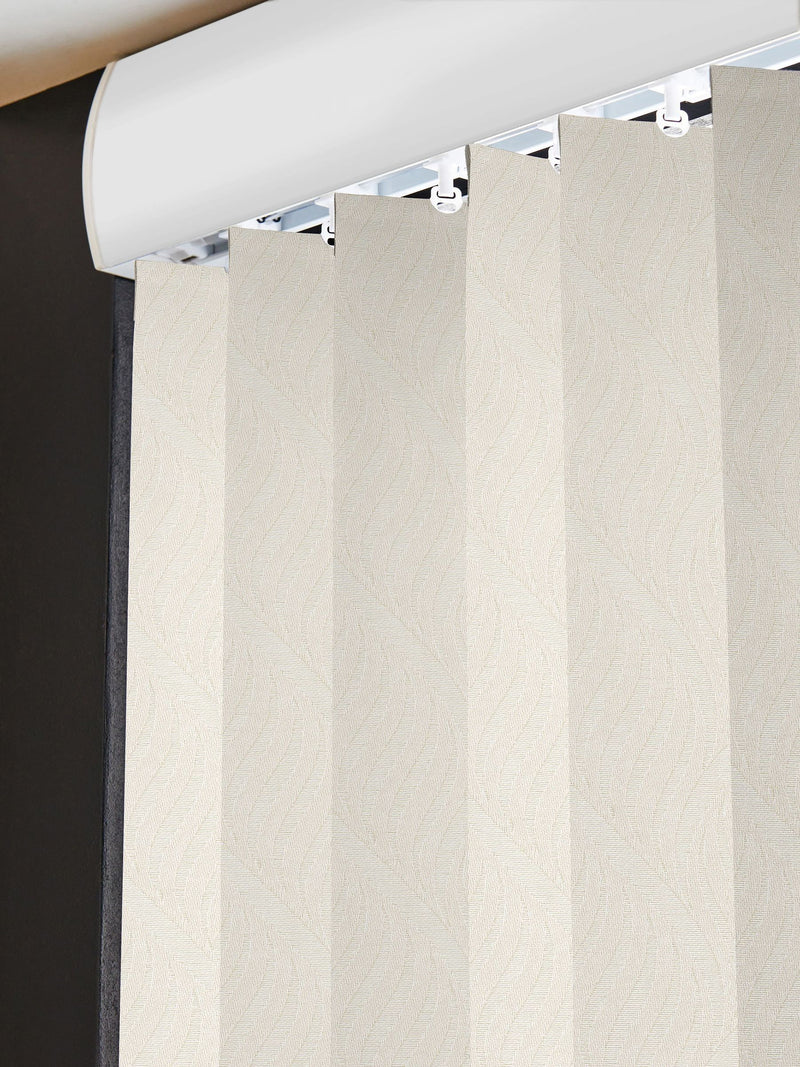 Krug cream made to measure vertical blinds, imported from the UK