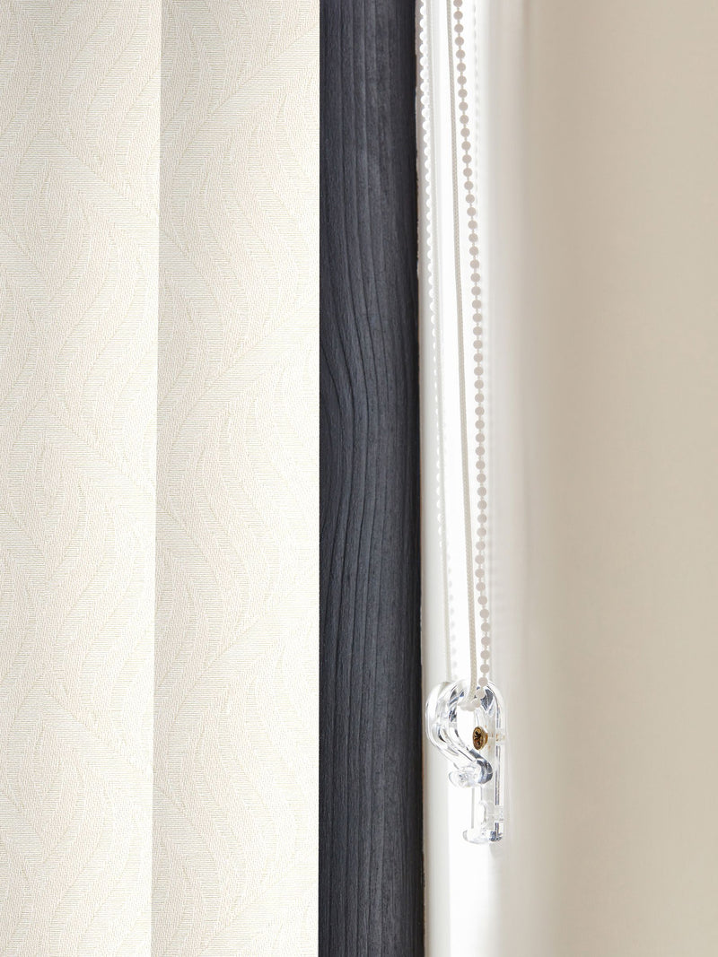 Krug cream made to measure vertical blinds, imported from the UK