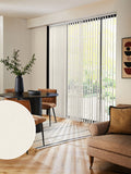 Krug cream made to measure vertical blinds, imported from the UK