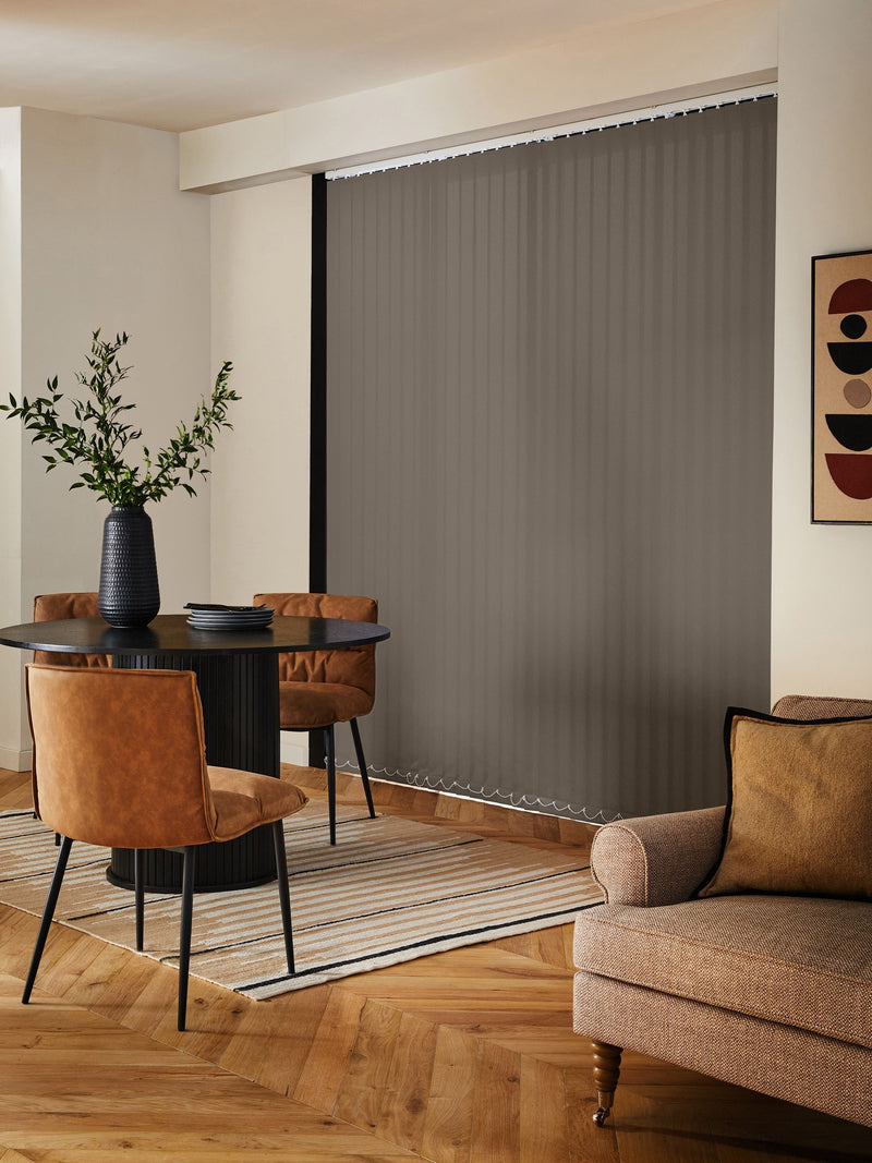 Natural Krug made to measure vertical blind (British brand)