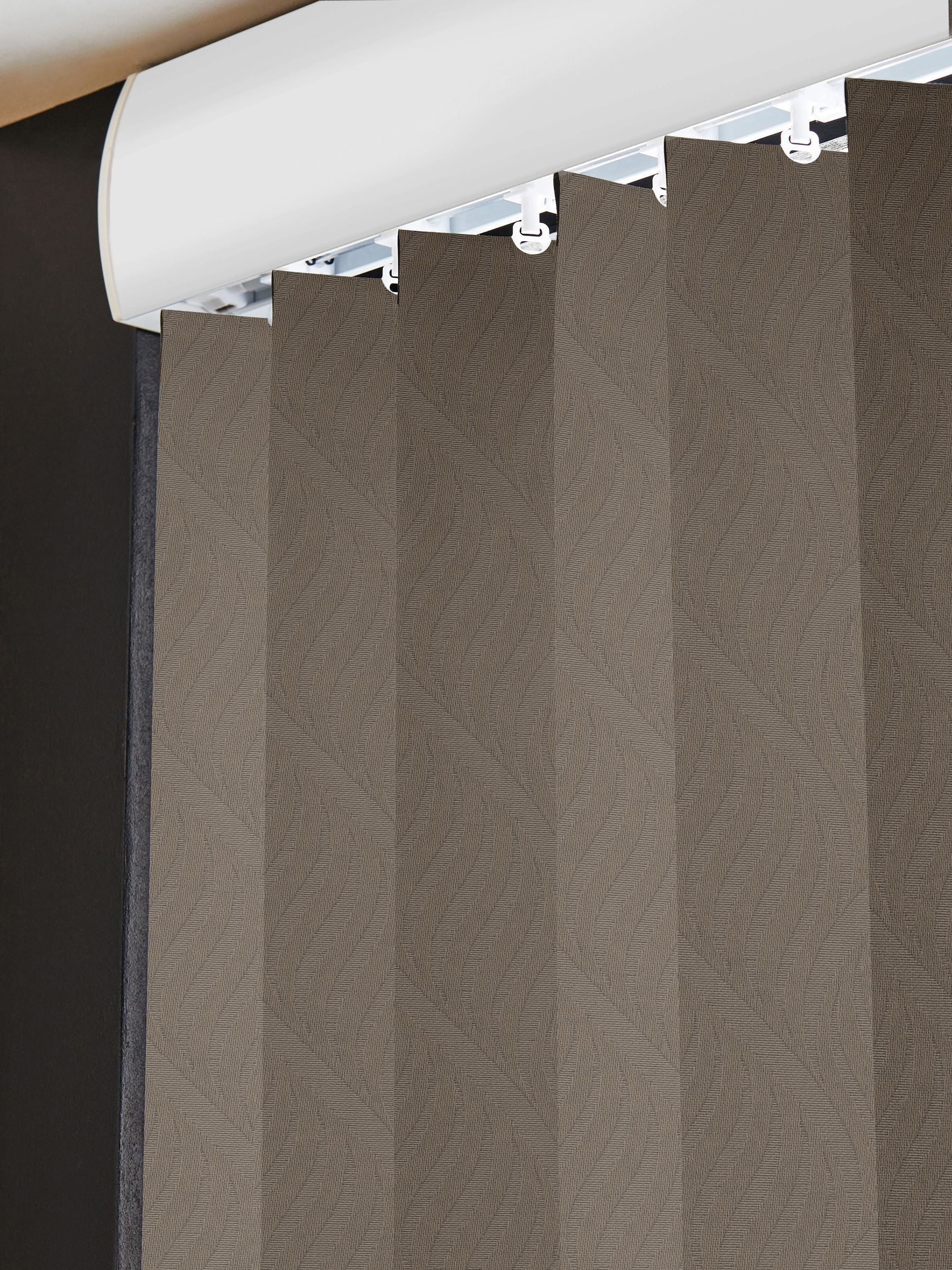 Natural Krug made to measure vertical blind (British brand)
