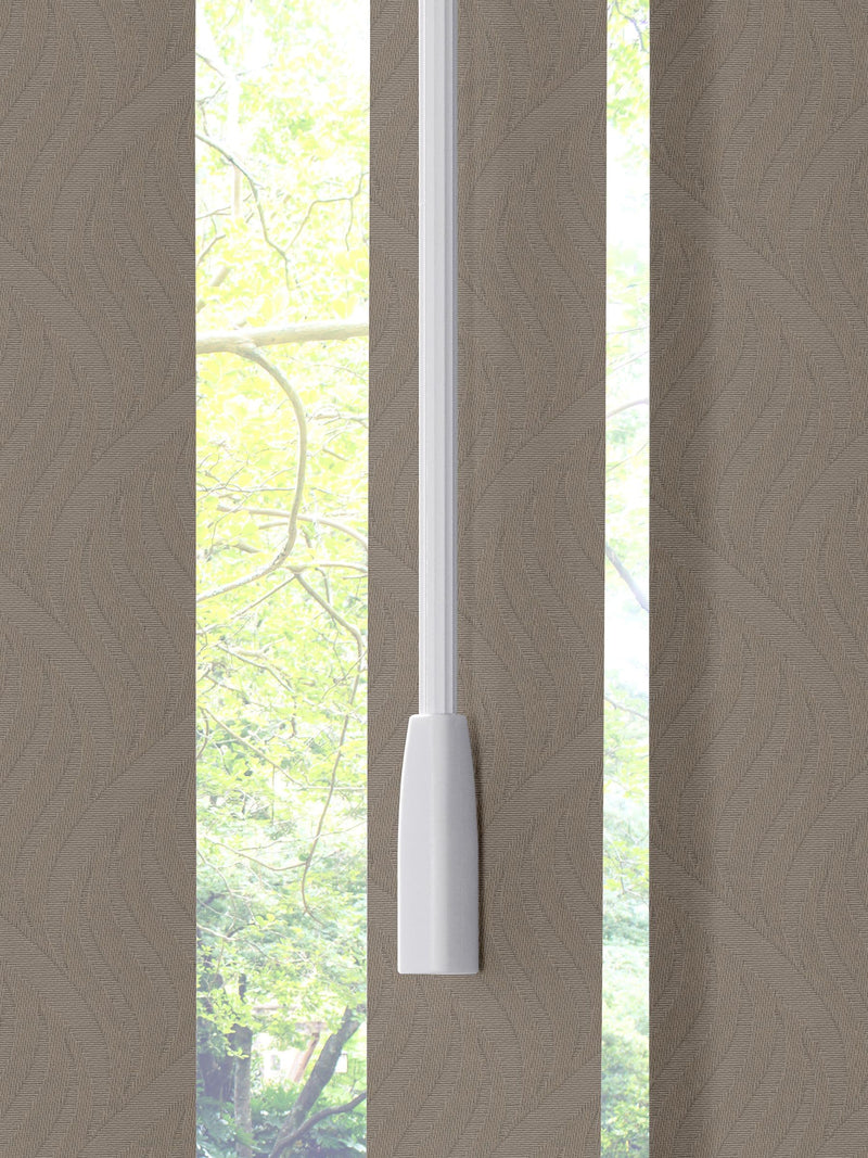 Natural Krug made to measure vertical blind (British brand)