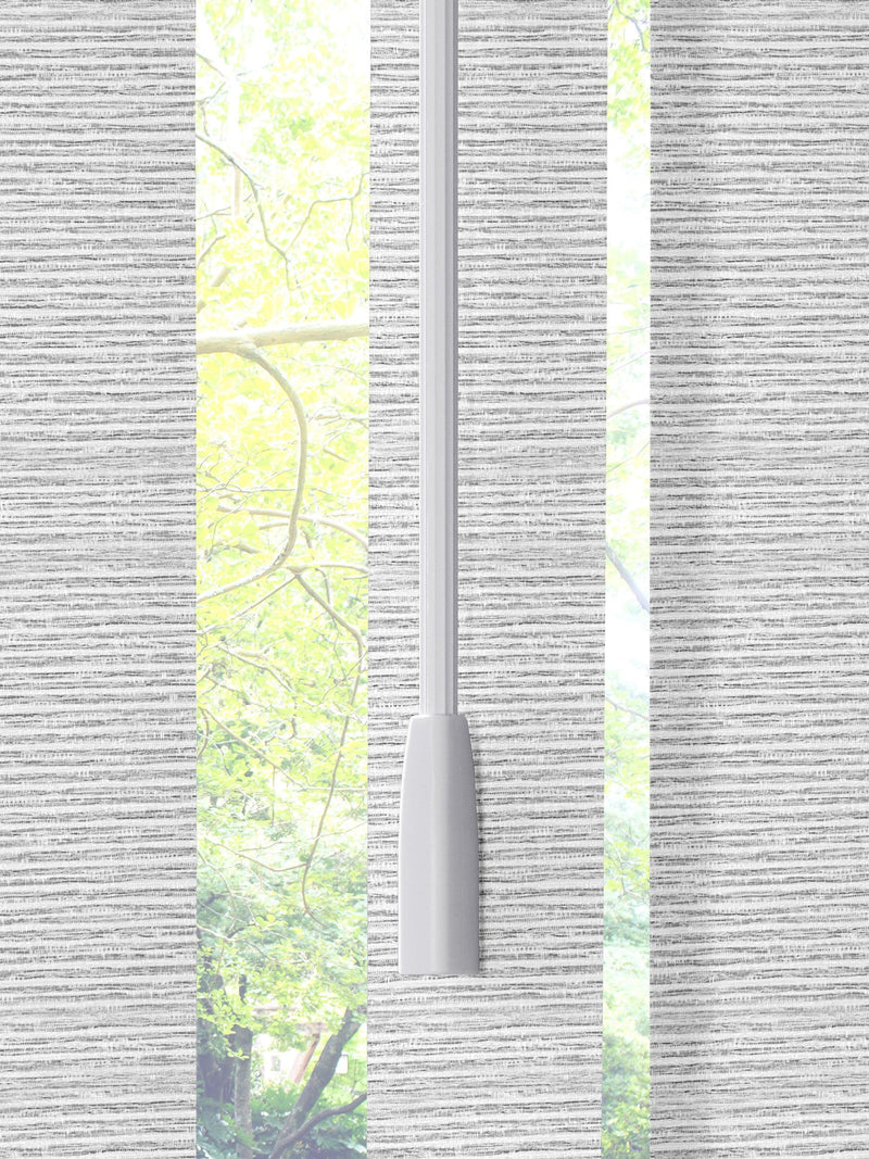Grey Sether blackout vertical blind, imported from the UK