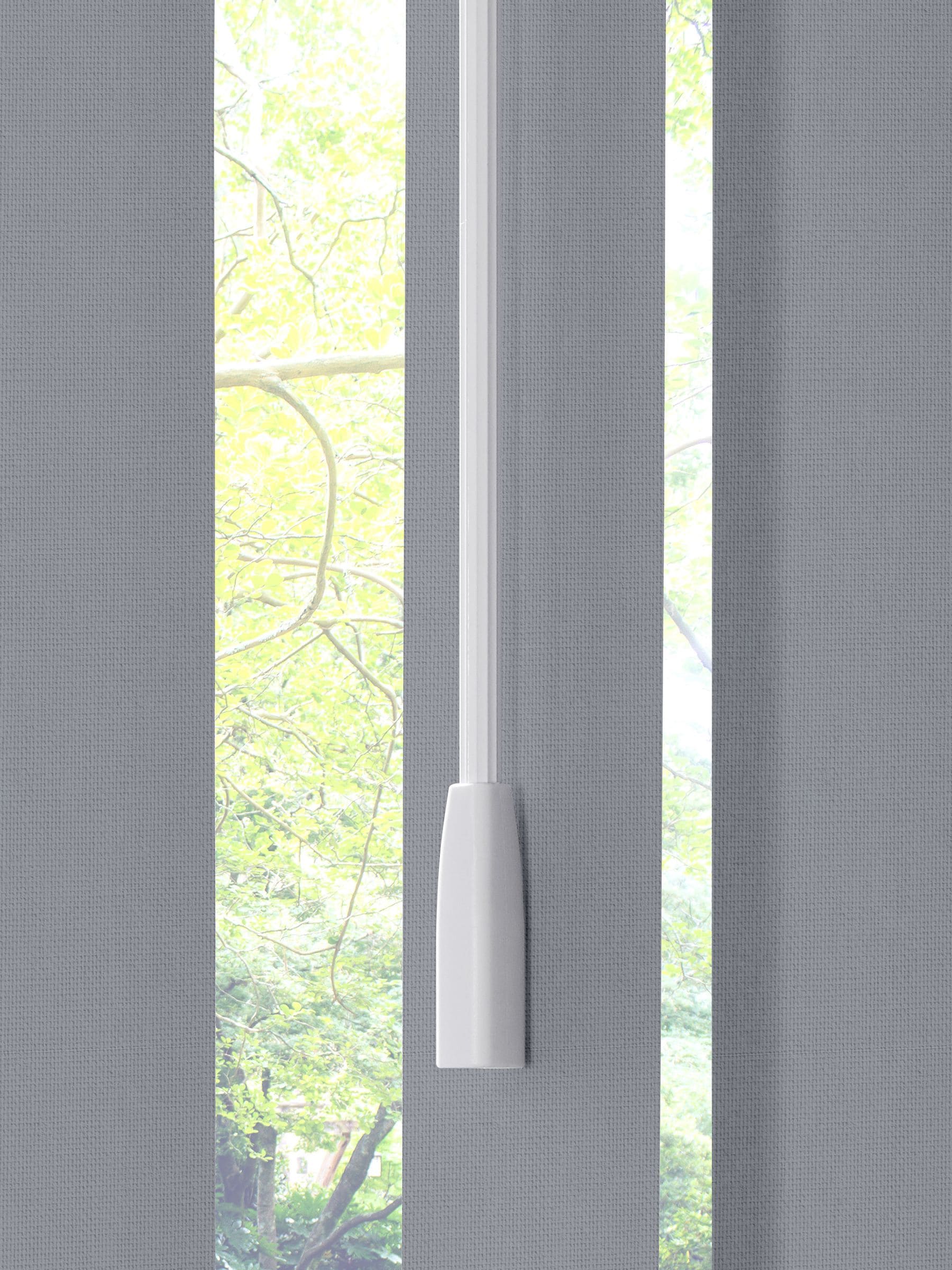 Grey Leo made to measure vertical blinds in grey polyester (British brand)