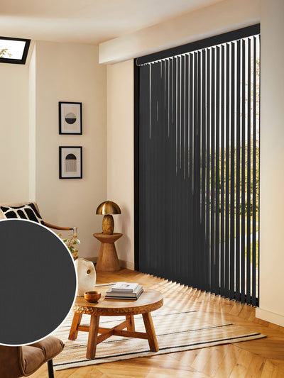 Next Black Leo Made to Measure Vertical Blinds- Buy online at McGrocer
