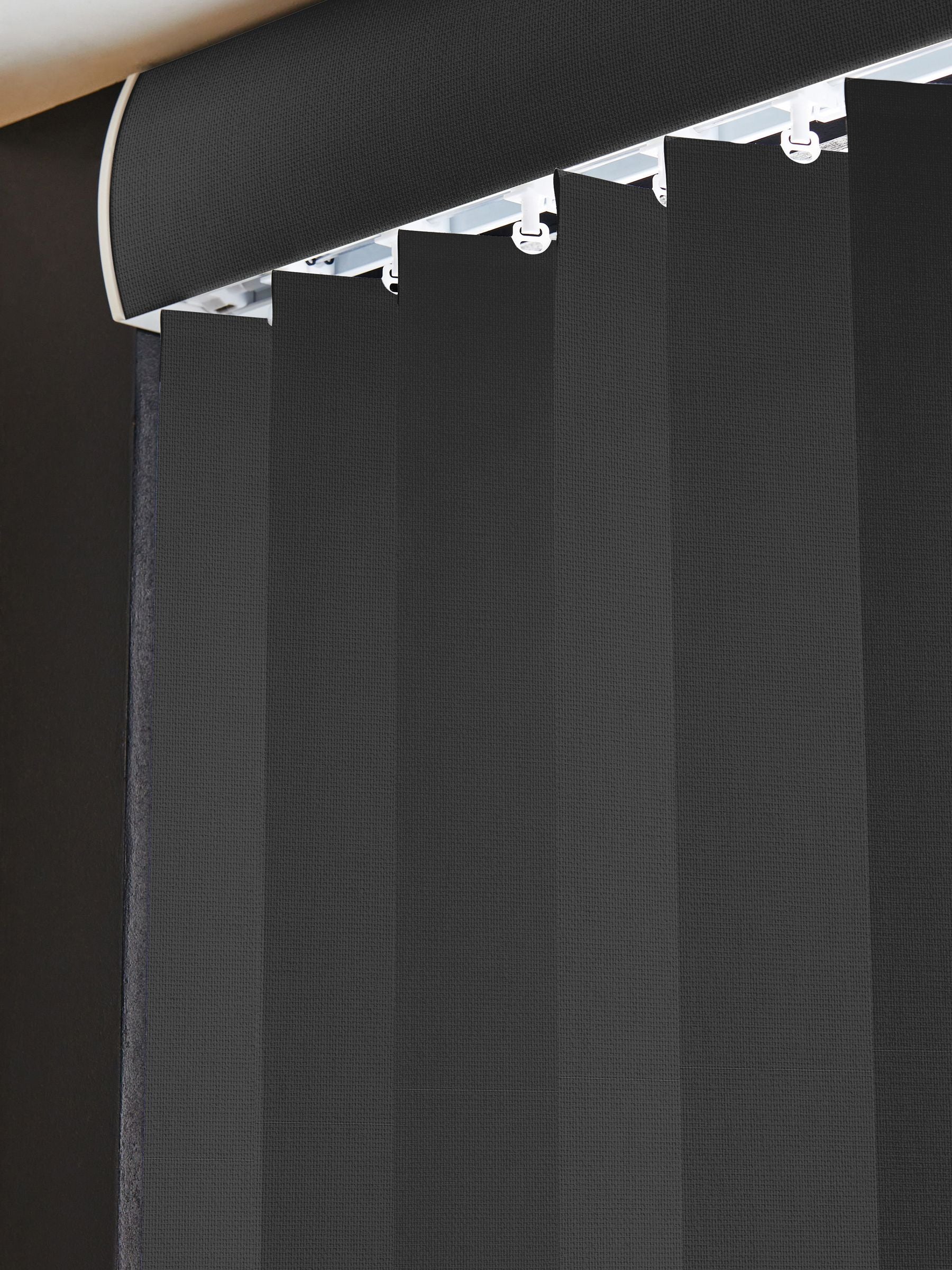 Leo black vertical blinds made to measure, UK version