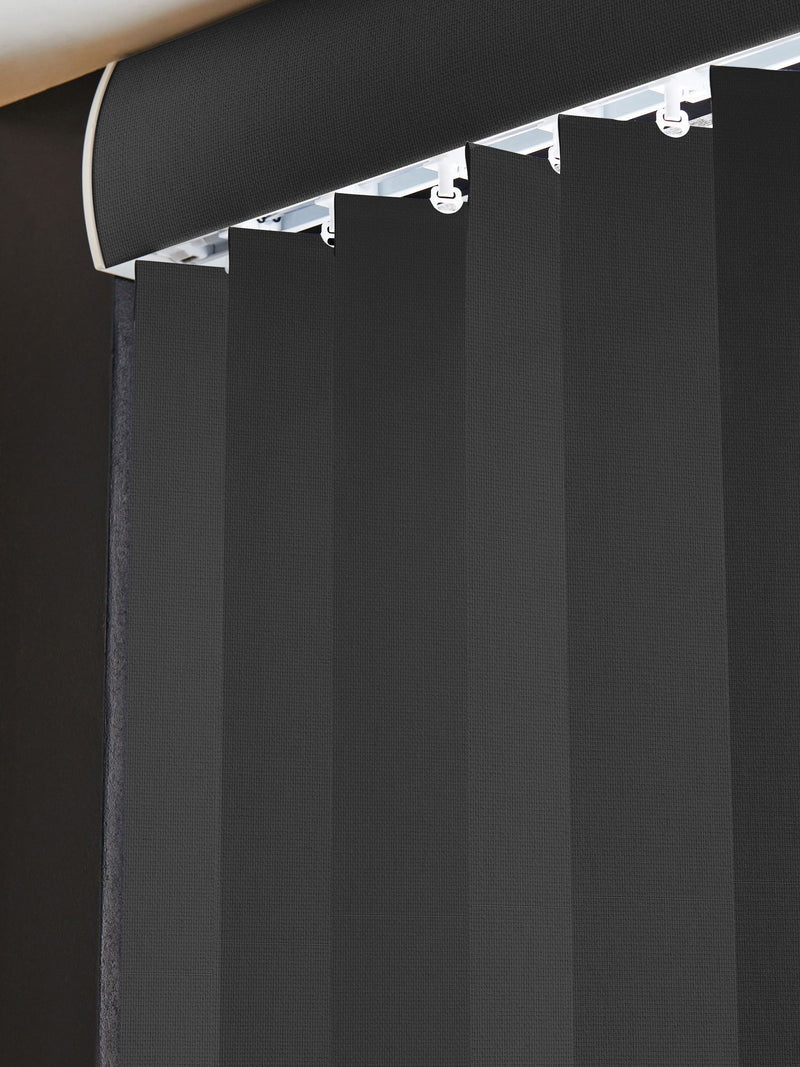 Leo black vertical blinds made to measure, UK version