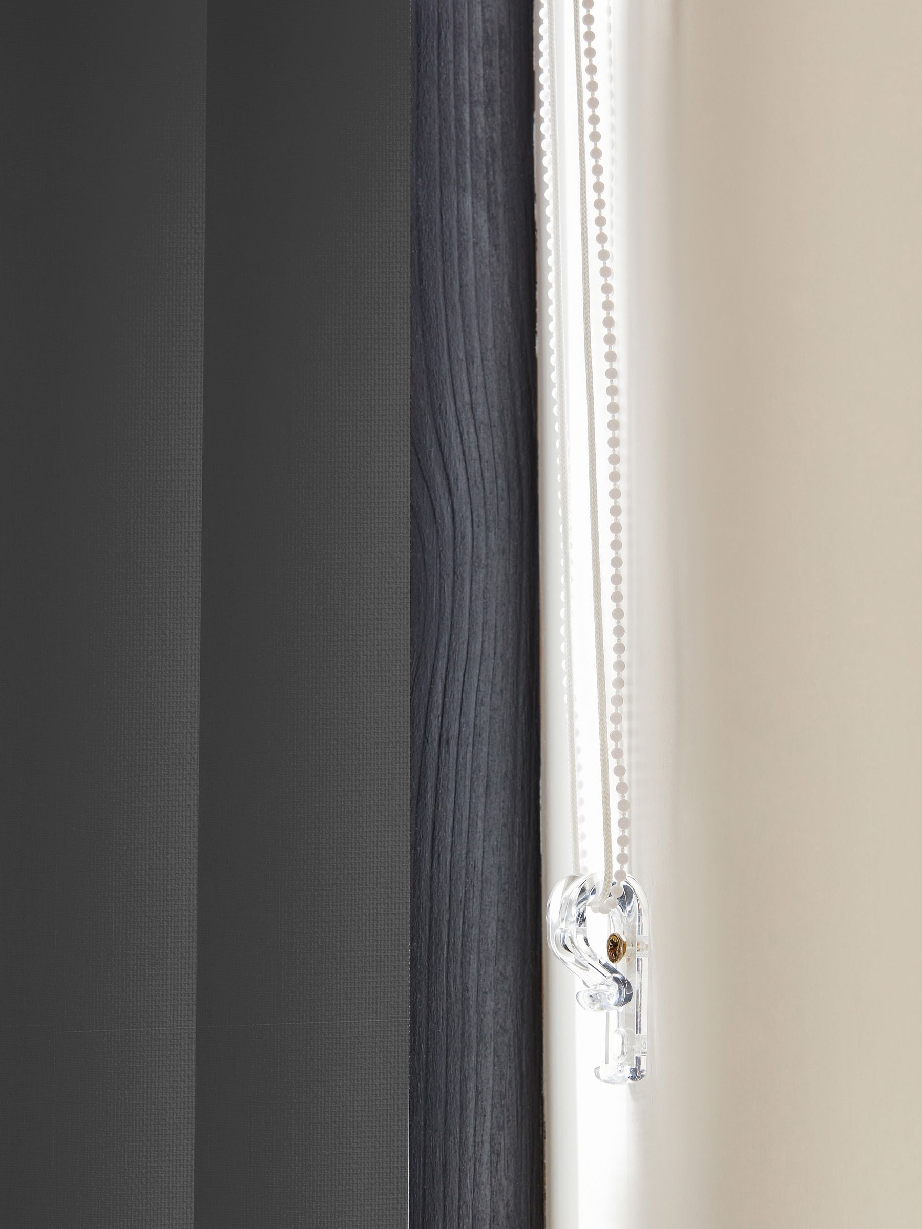 Leo black vertical blinds made to measure, UK version