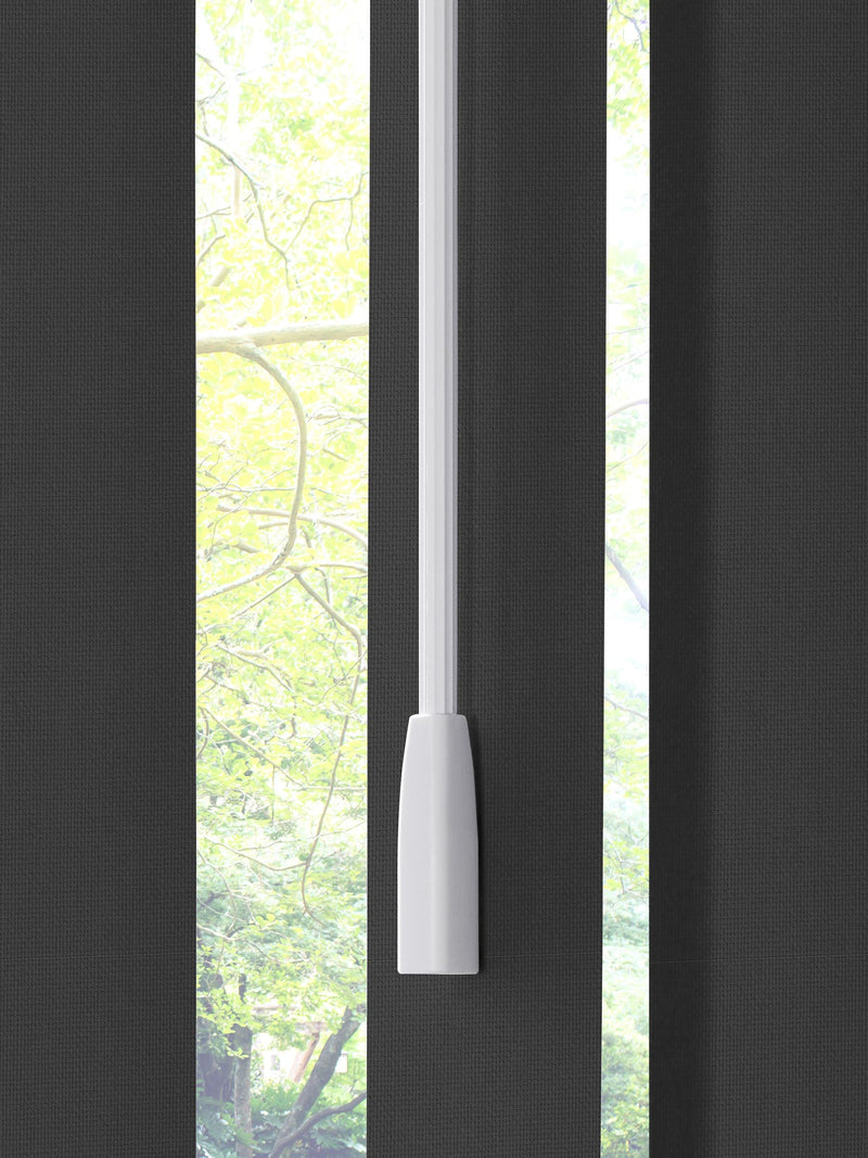 Leo black vertical blinds made to measure, UK version