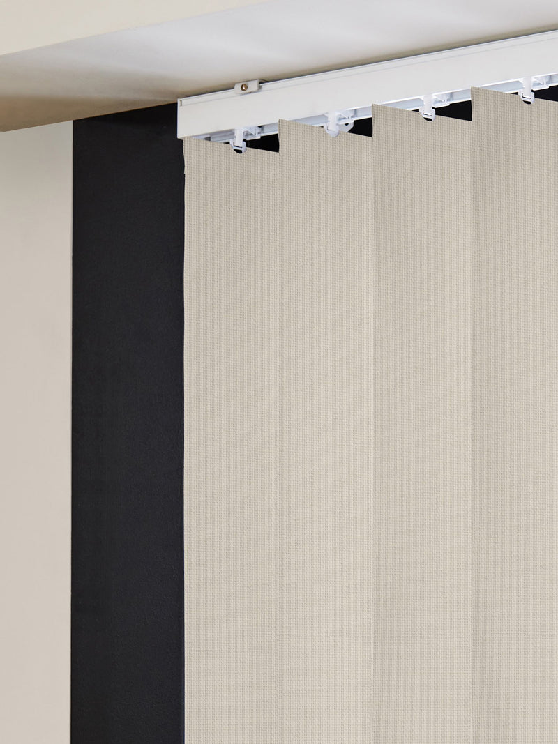 Cream Leo vertical blinds made to measure - British product