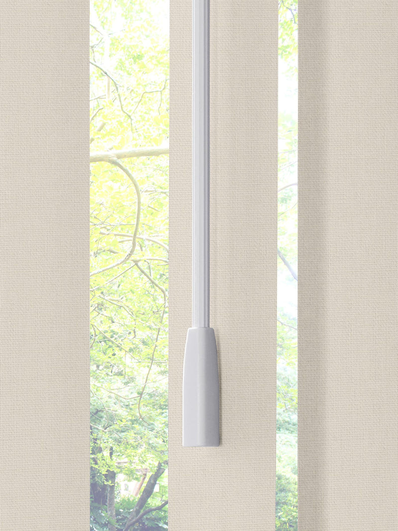 Cream Leo vertical blinds made to measure - British product