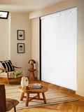 White Picce blackout vertical blinds made to measure - British product