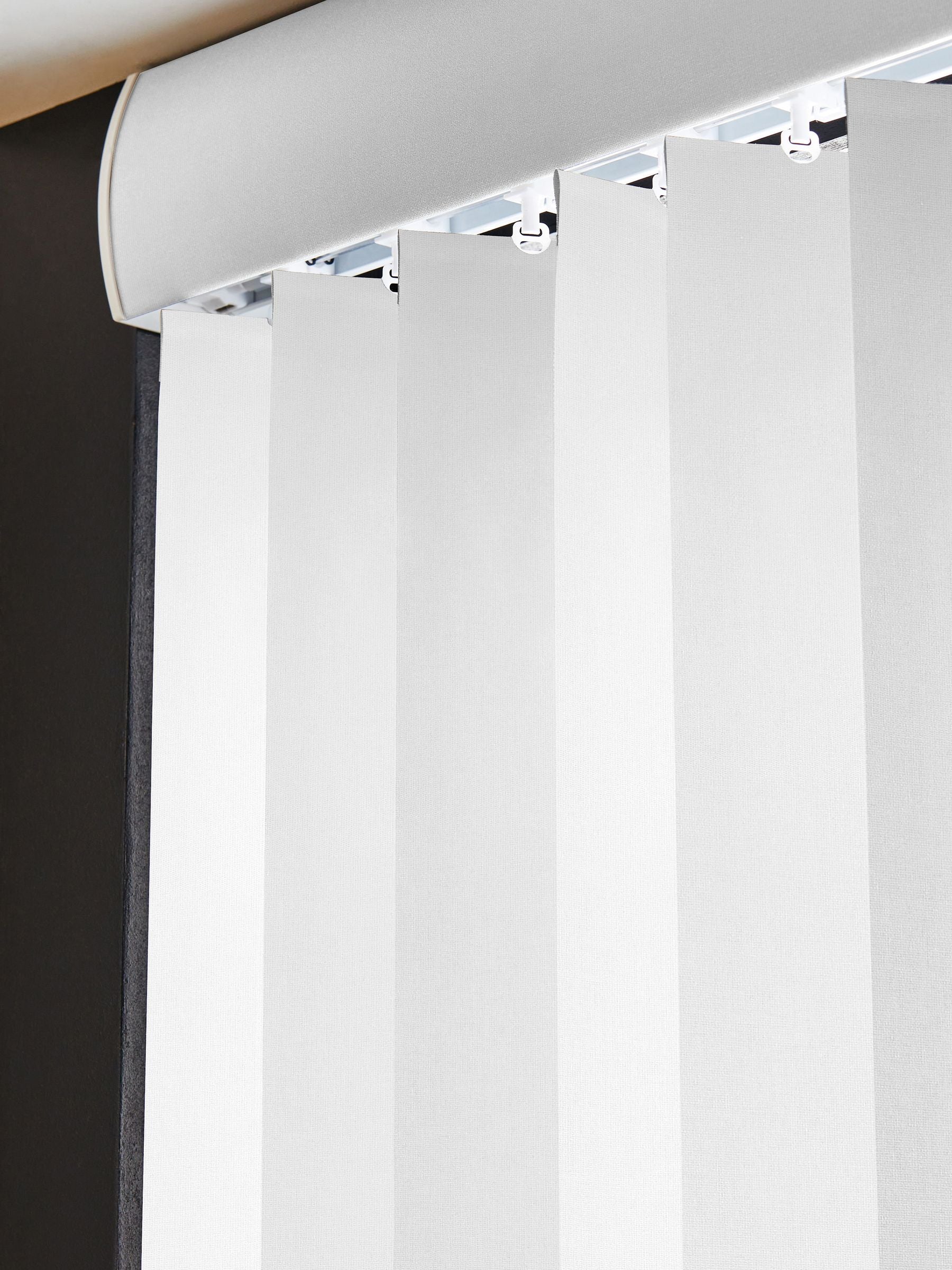 White Picce blackout vertical blinds made to measure - British product