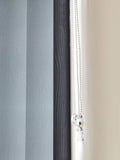 Qiz grey vertical blinds made to measure - British product