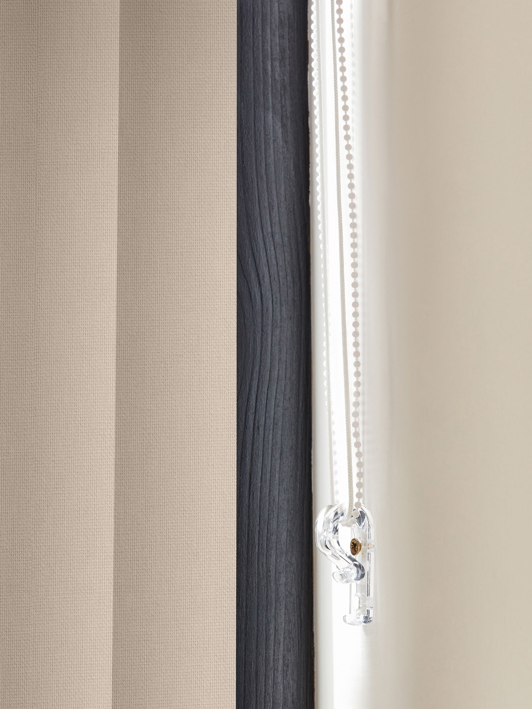Natural Leo vertical blinds made to measure - British product
