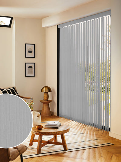 Next Grey Picce Blackout Made to Measure Vertical Blinds- Buy online at McGrocer