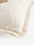 Natural embroidered Charlie cockapoo cushion 50x30cm, UK version
