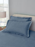 Set of 2 Blue Mid Cotton Rich Pillowcases