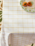 Nina Campbell Ochre Yellow Woven Check Table Cloth
