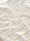 Nina Campbell Ochre Yellow Woven Check Table Cloth