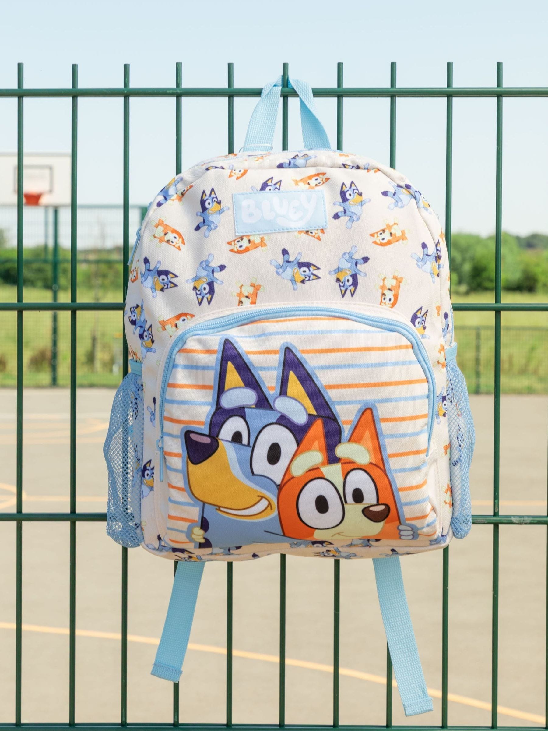 Vanilla Underground White Bluey kids backpack, imported from the UK