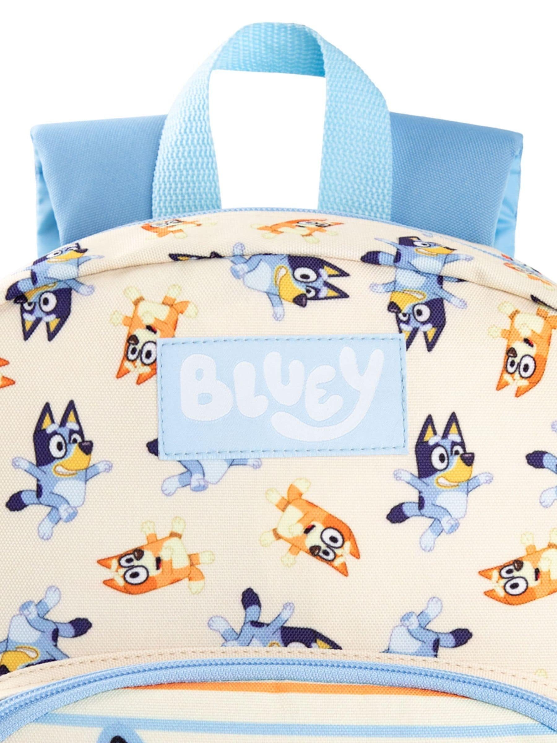 Vanilla Underground White Bluey kids backpack, imported from the UK