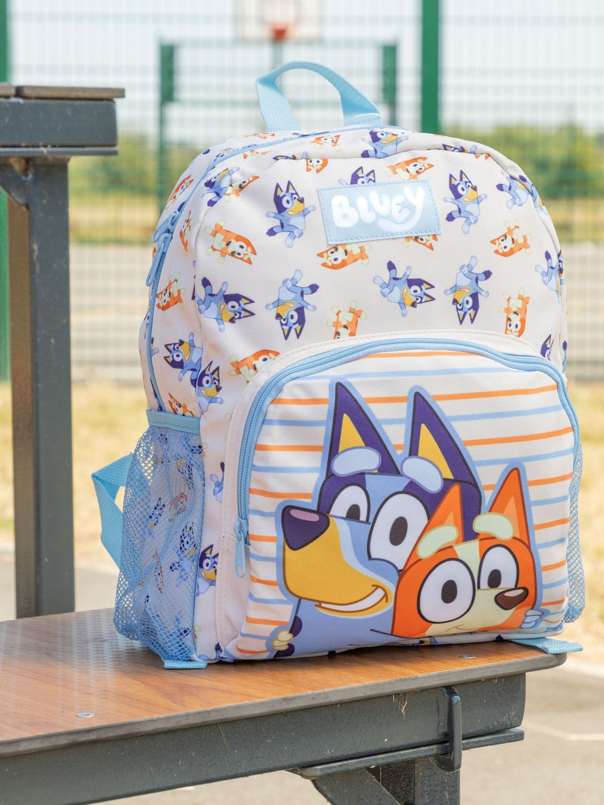 Vanilla Underground White Bluey kids backpack, imported from the UK